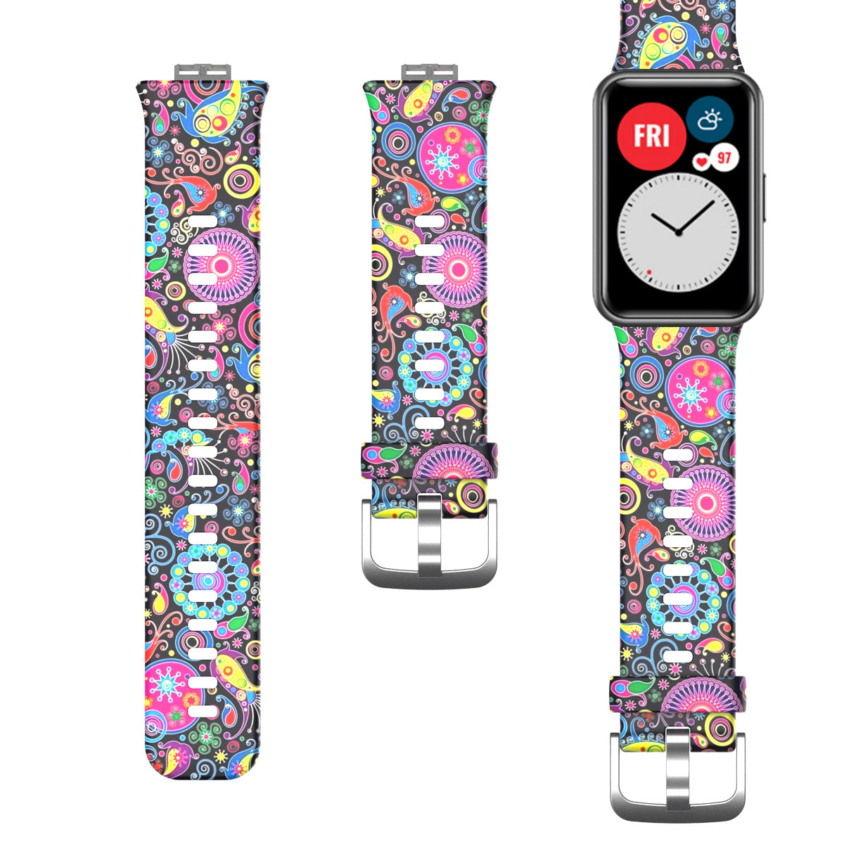 Watch Fit Printed Silicone Strap