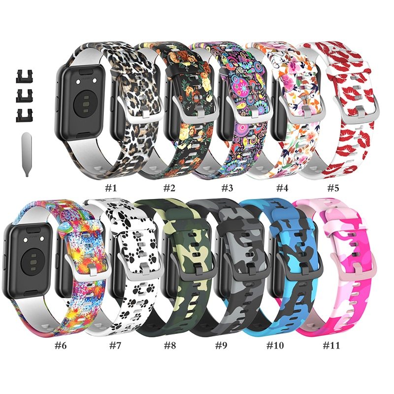 Watch Fit Printed Silicone Strap