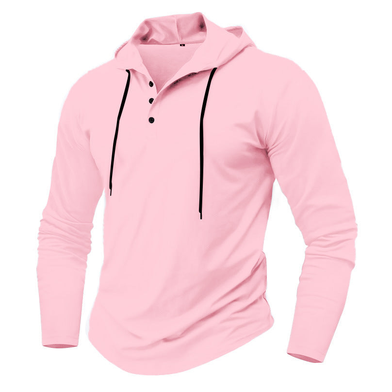 Sports Fitness Hooded Long Sleeve Top Men