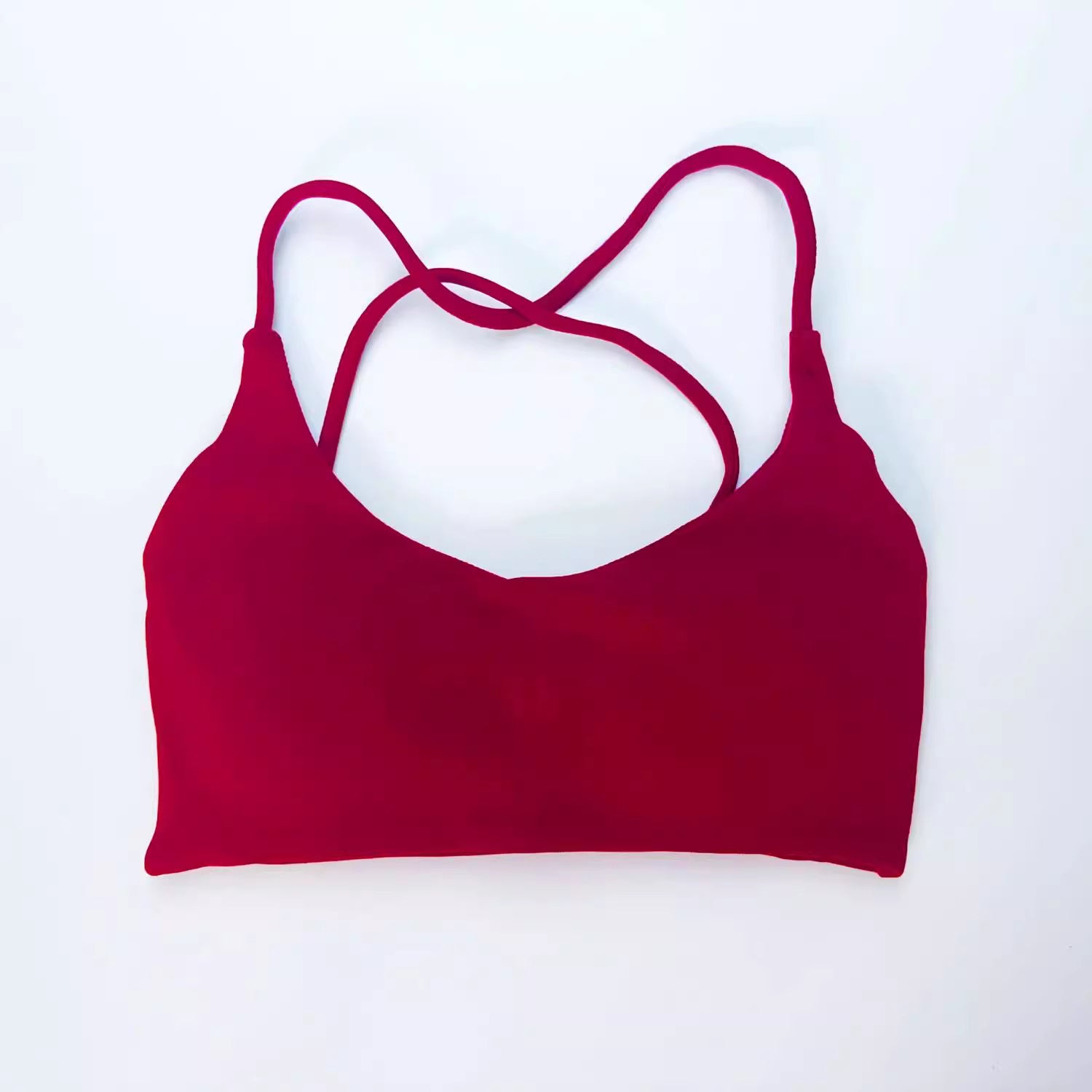 Twist Back Bra High Support Sports Top Women Gym Wea