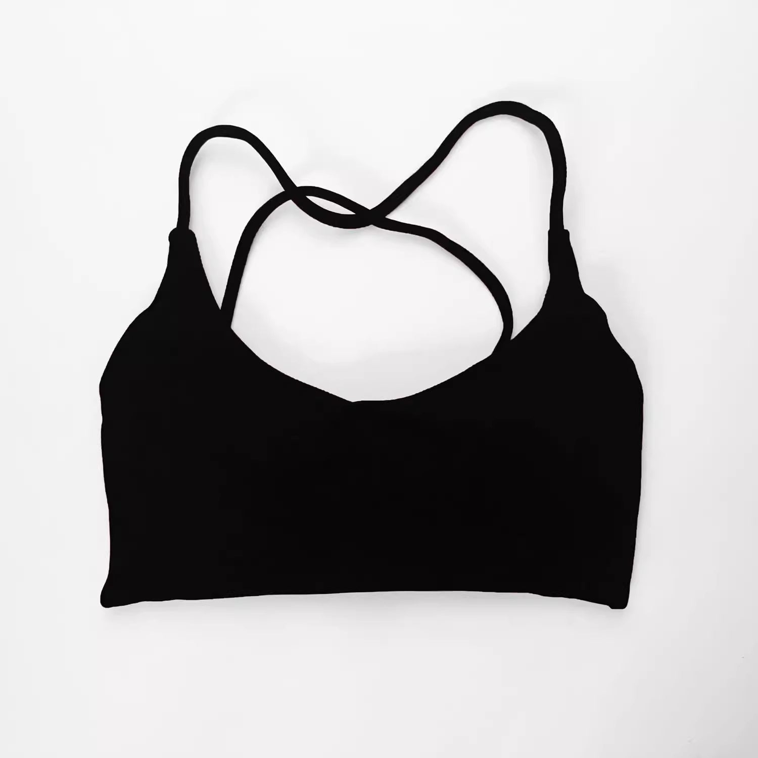 Twist Back Bra High Support Sports Top Women Gym Wea
