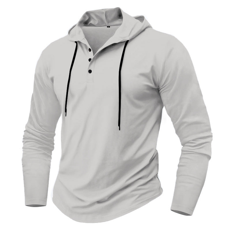 Sports Fitness Hooded Long Sleeve Top Men