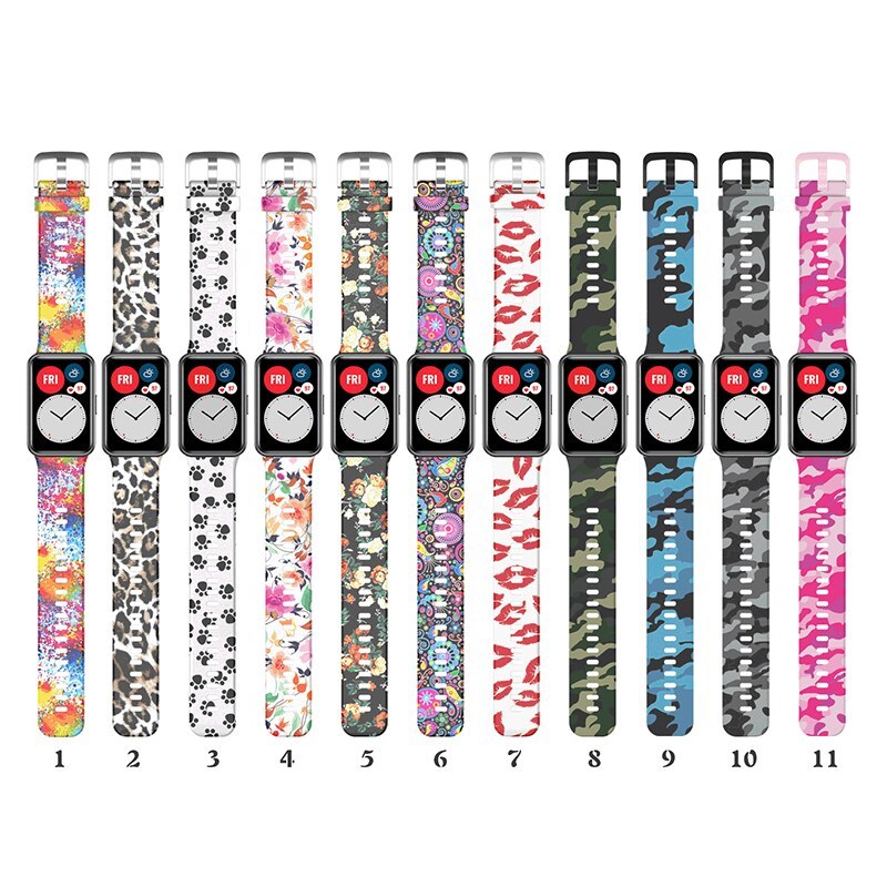 Watch Fit Printed Silicone Strap