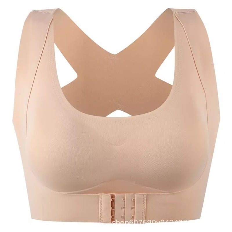 Posture Corrector Bra For Women  2-in-1 Breast Lifter &amp; Back Support Front Closure Sports Shaper