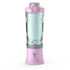 Portable Blender 600ML Electric with upgraded design and 6 stainless steel blades in pink color.
