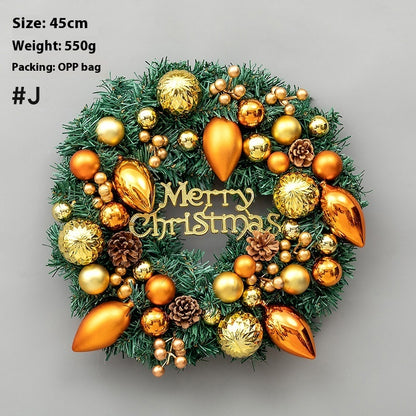 Christmas Decoration Upside Down Christmas Tree Horn Rattan Christmas Wreath
