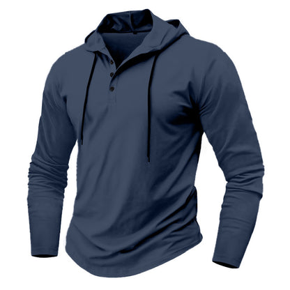 Sports Fitness Hooded Long Sleeve Top Men