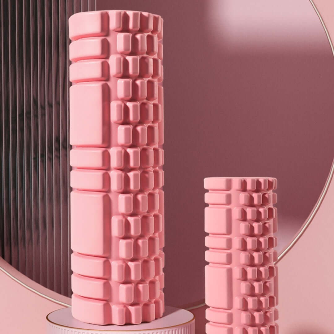 Pink EVA Foam Roller Fitness Body