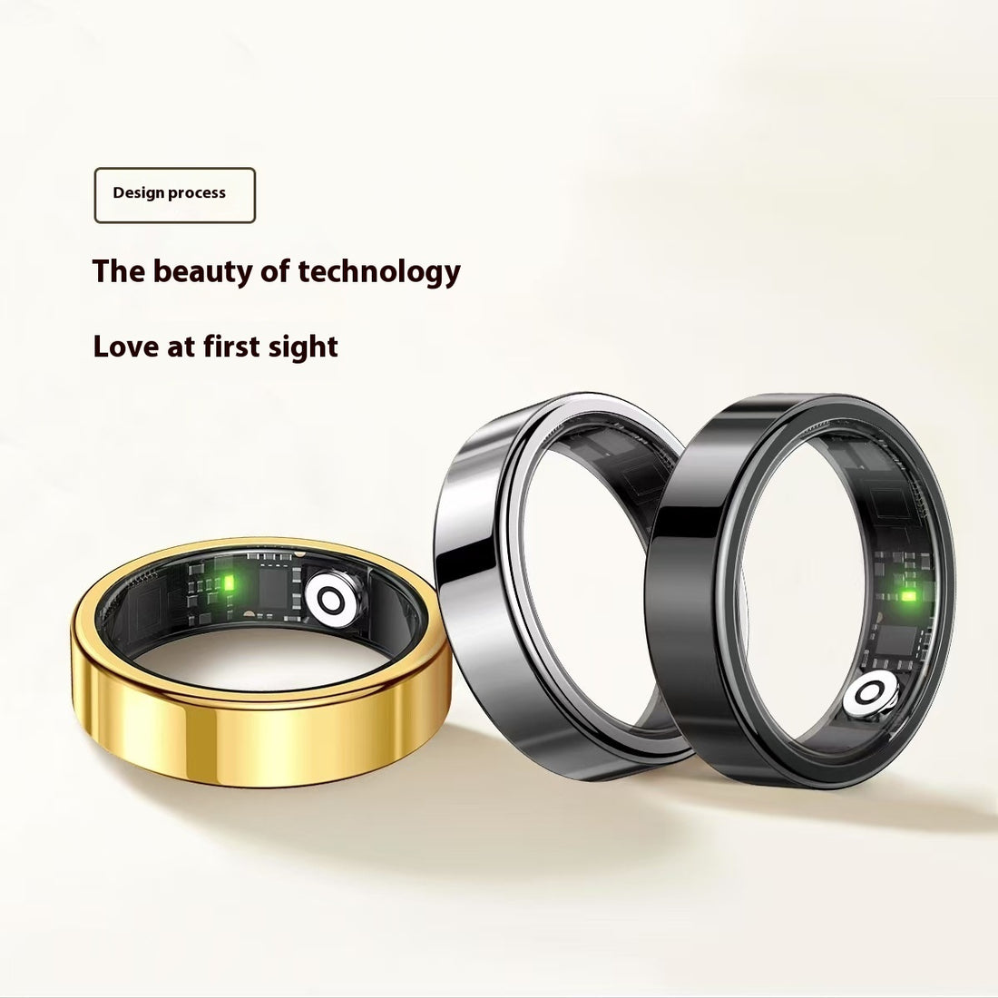 Fitness smart ring with heart rate and sleep tracking