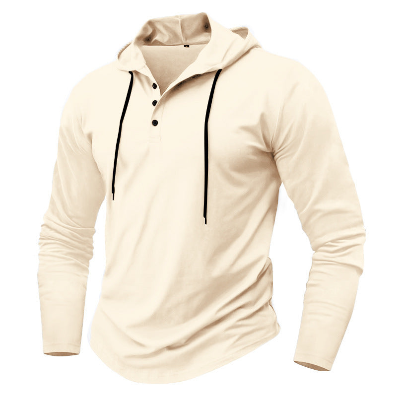 Sports Fitness Hooded Long Sleeve Top Men