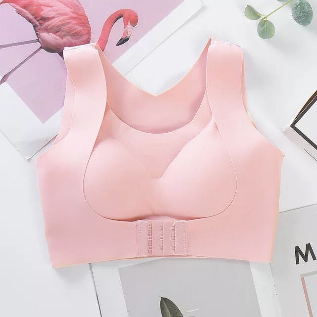 Posture Corrector Bra For Women  2-in-1 Breast Lifter &amp; Back Support Front Closure Sports Shaper