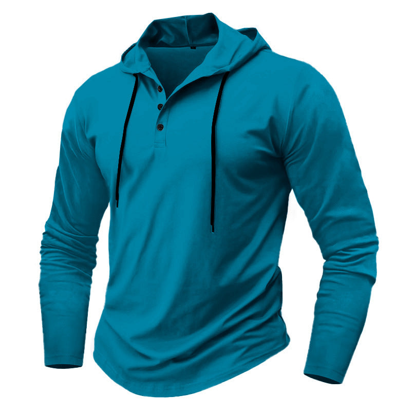 Sports Fitness Hooded Long Sleeve Top Men